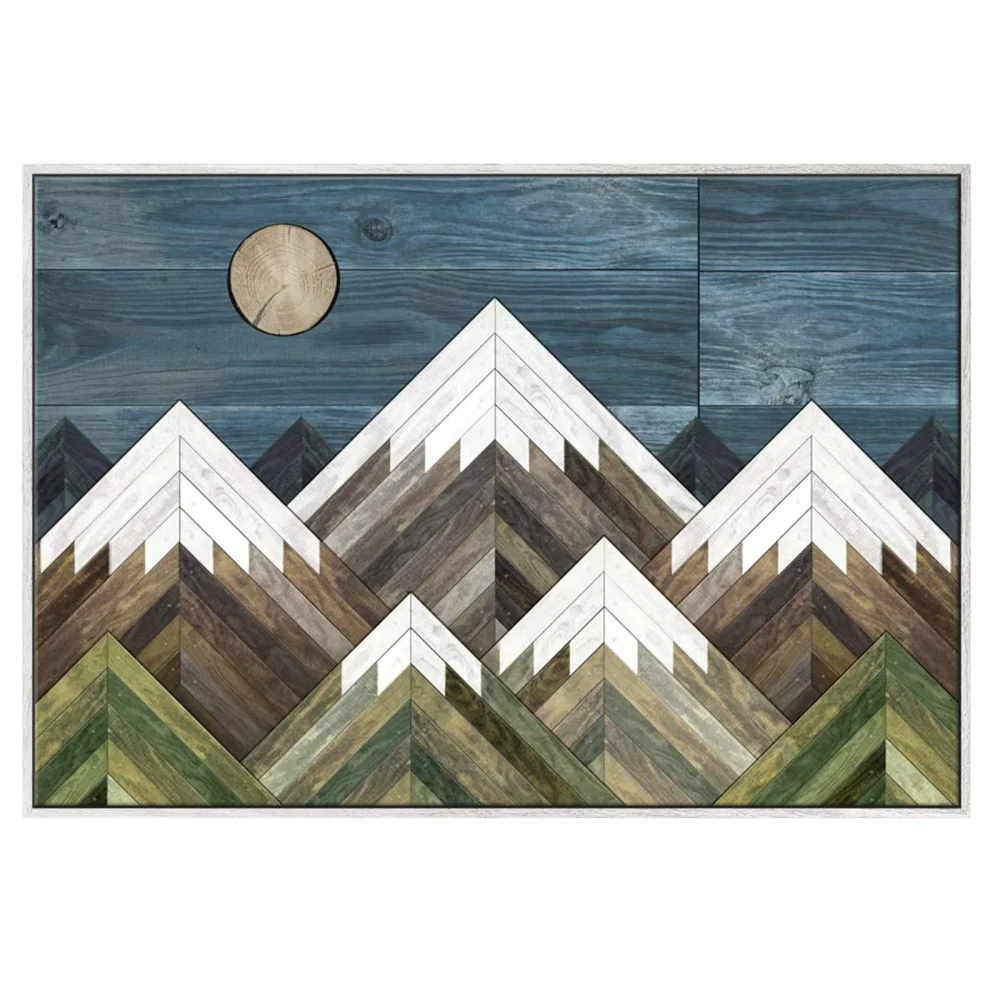 

Настенные картины, декоративное искусство, 36X24 дюйма, горы, креативные, Барнвуд, разные геометрические искусства, деревянная архитектура