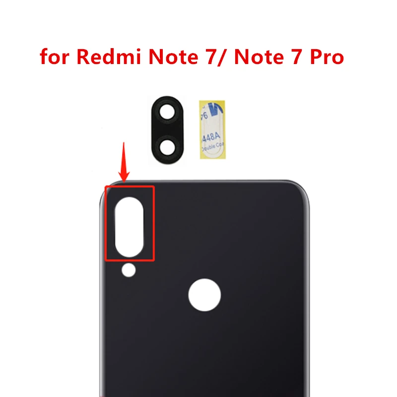 

2 шт. для камеры Xiaomi Redmi Note 7/Note7 Pro стеклянный объектив задняя камера стеклянный объектив замена ремонтные запасные части с клеем