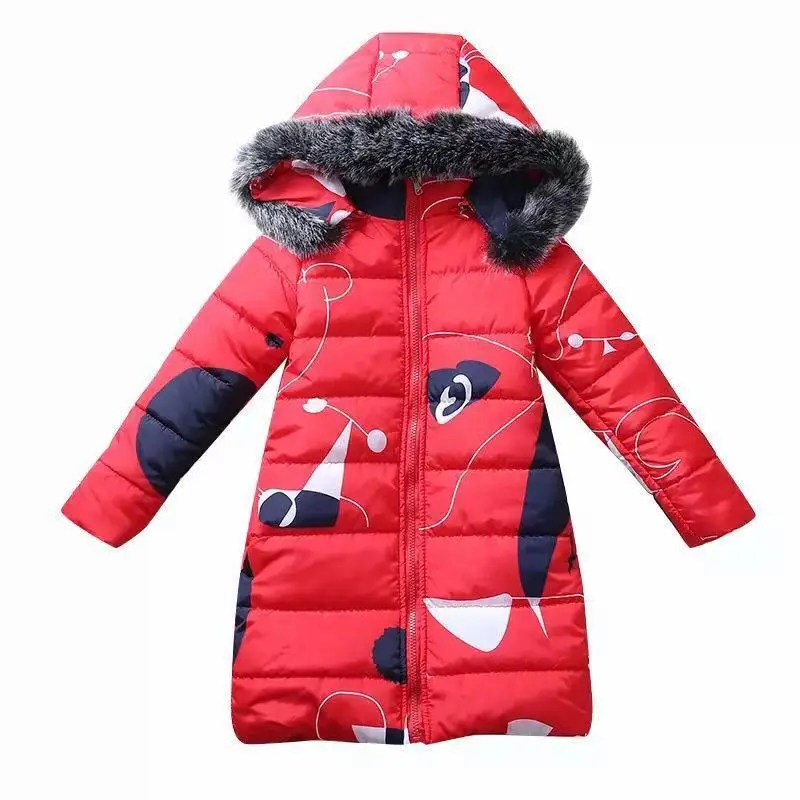 2019 новая детская зимняя куртка для девочек теплая длинная с хлопковой подкладкой