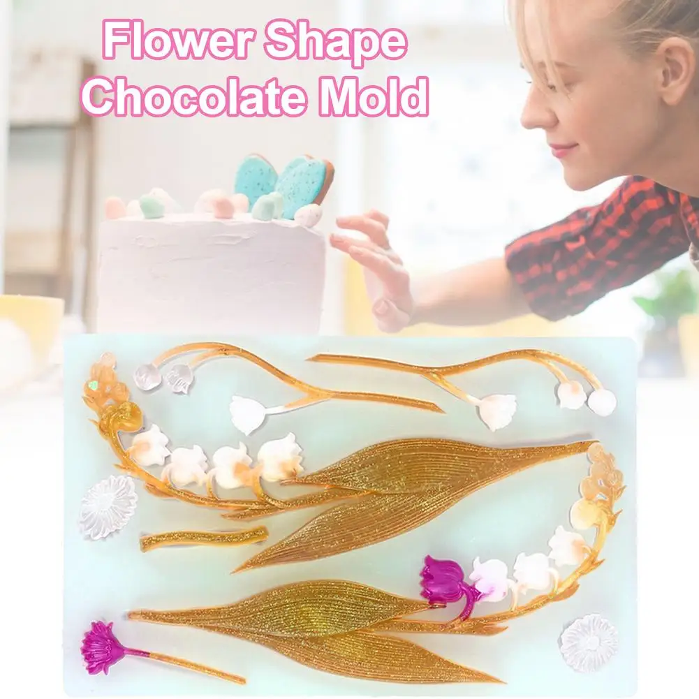 DIY колокольчик цветок орхидеи пресс форм 3D силиконовый декоративная форма