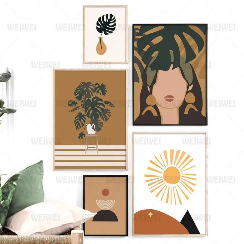 

Poster Character Nordic Home Decoration Bedroom Living Room Wall Art Decoration Frameless Style Waterproof Ink