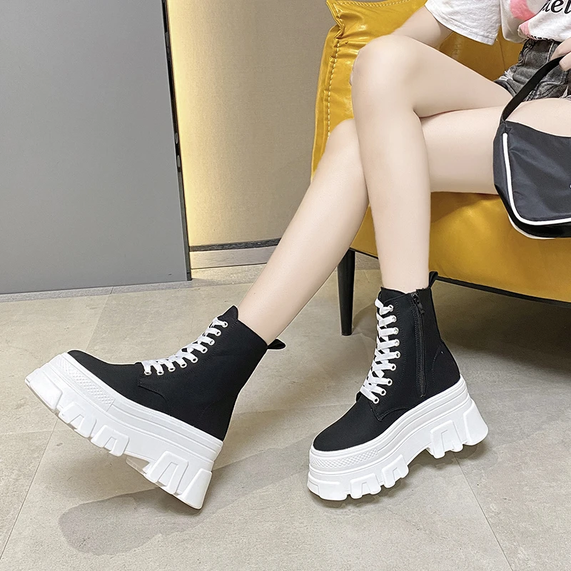 2022 New Platform Winter Boots Women Fashion Flower Ladies Vulcanized Shoes Casual Chunky Sneakers Women Zapatillas De Mujer