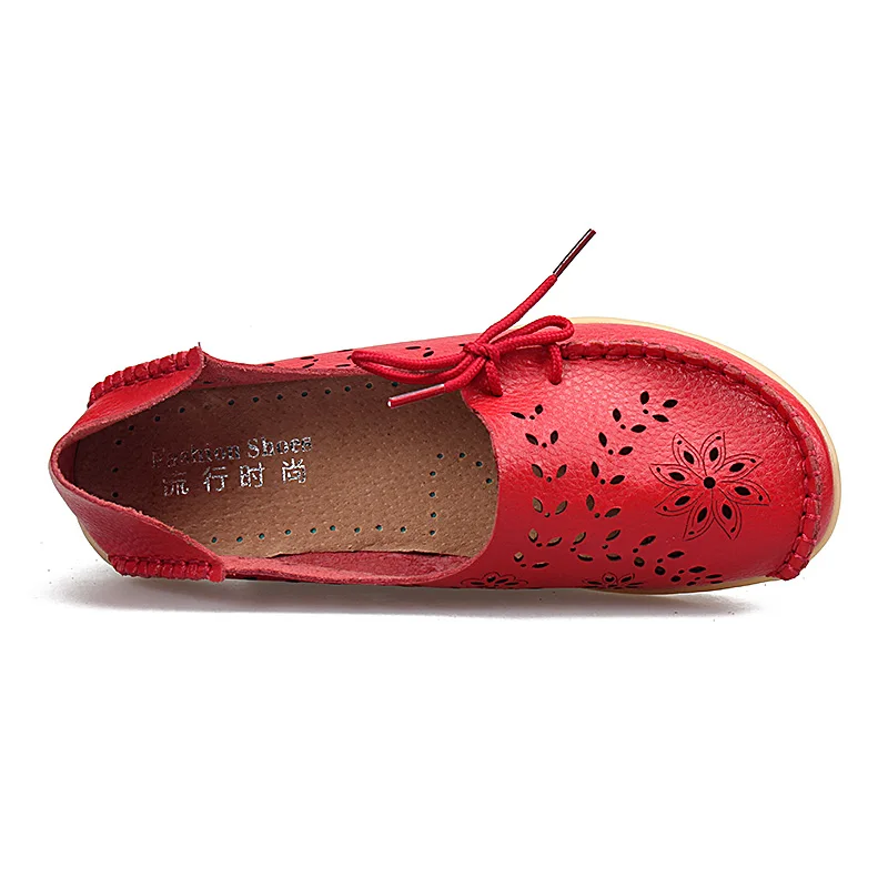 Весенняя обувь Женская на плоской подошве Модная из натуральной кожи Женские