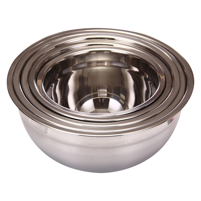 Миска для салата из нержавеющей стали с крышкой миска смешивания пищи сделай сам