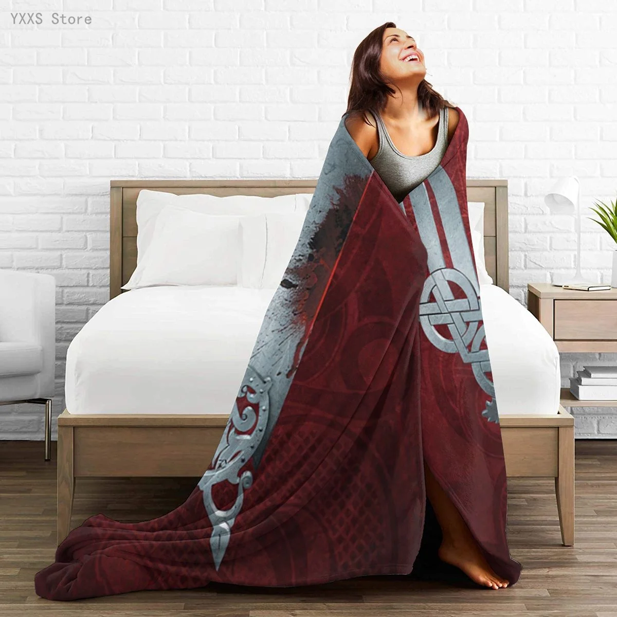 

Vikings 3D Cartoon Sherpa Blanket Warm Super Soft Flannel Office Nap Bedspread Sofa Bedding Plush Quilt Plaids 291779797