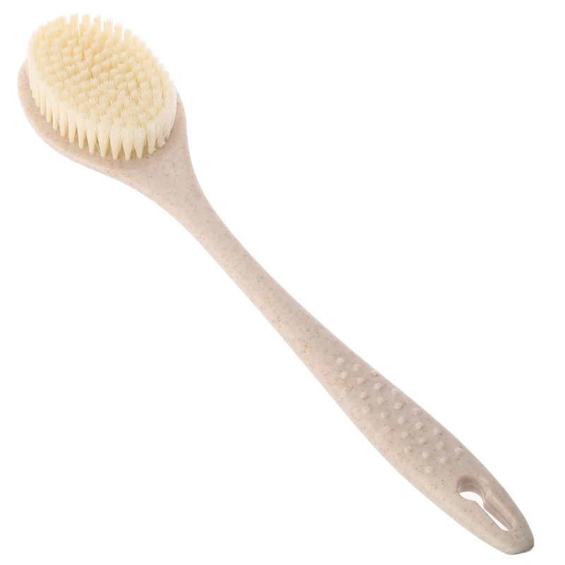 

Natural Wheat Straw Long-Handled Soft Back Scrubbing Shower Body Brush Back Scrubbing Mud Decontamination