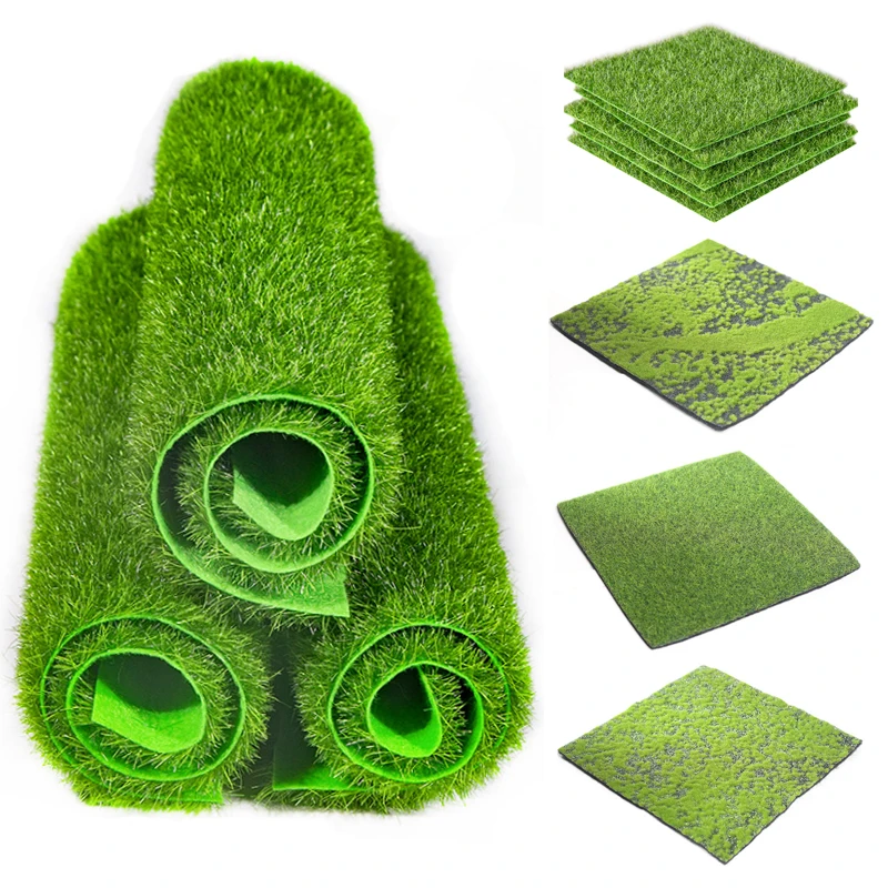 

15cm/30cm Artificial Green Grass Carpet Mat Artificial Lawns Turf Carpets Fake Sod Moss Micro Landscape Home Garden Decoration