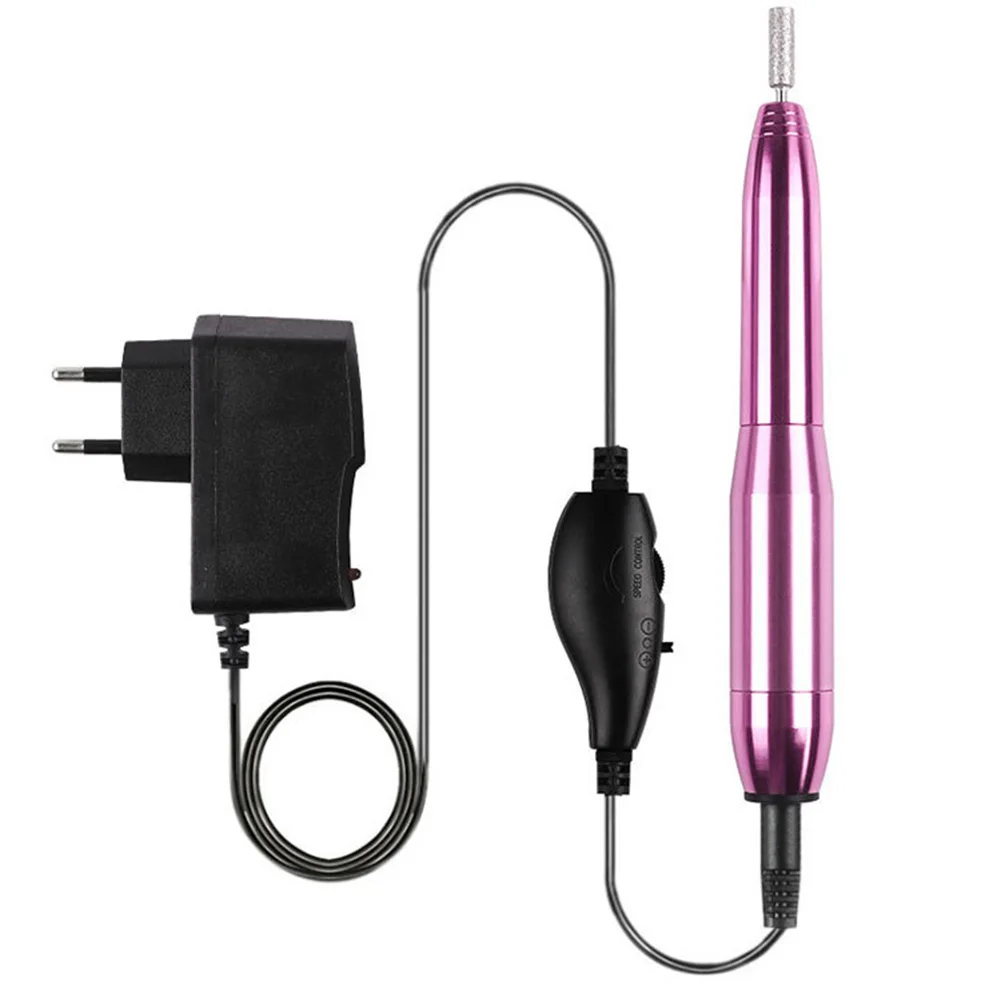 

Aluminum Nail File with 2 Set Grinding Head Practical Manicure Pedicure Machine Electric Nail Sander Pedicure Manicure Kit