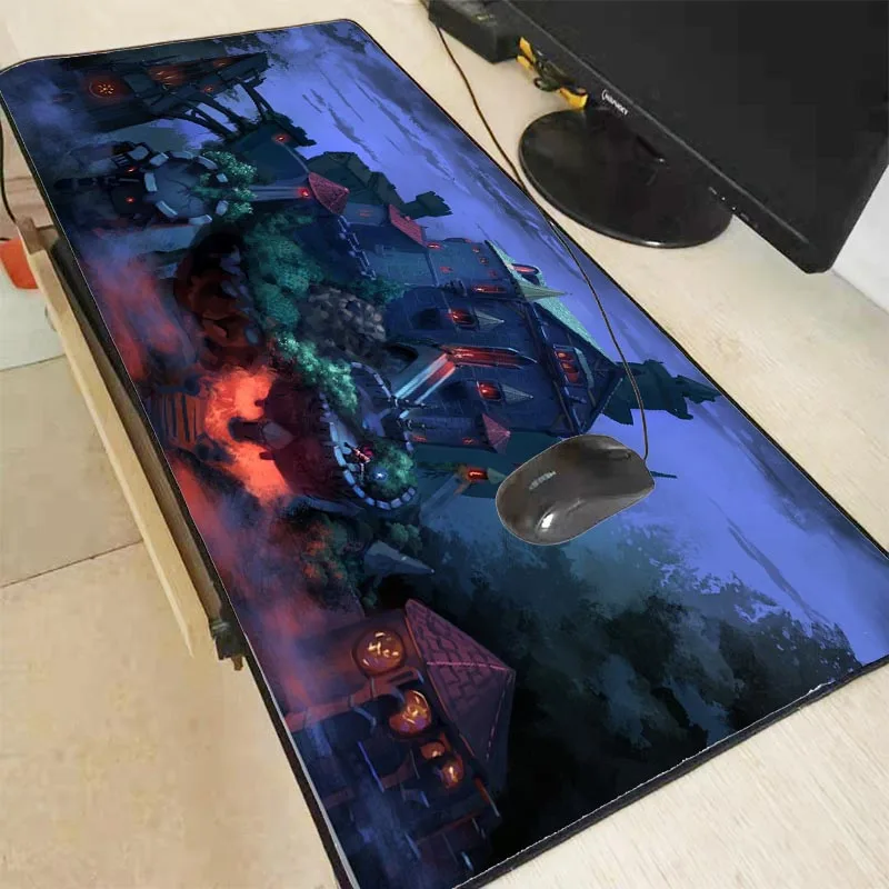 

XGZ фантазия пейзаж с замком игровой коврик для мыши 30X60/40x90 см Большой размер простой удлиненный Противоскользящий коврик для игровой мыши к...