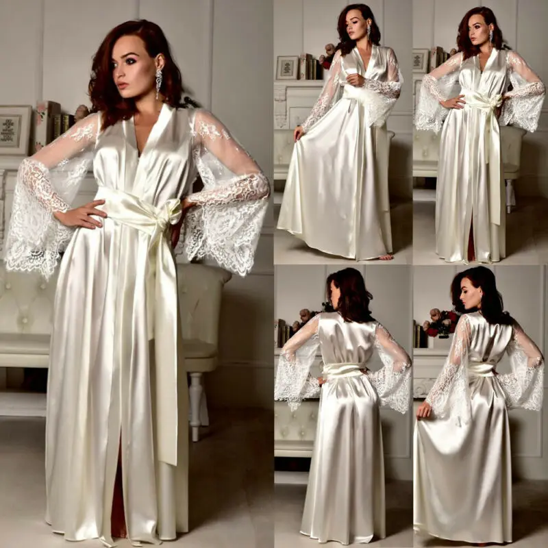 Экзотические Наборы женский свадебный халат атласный/шелковый платье подружки