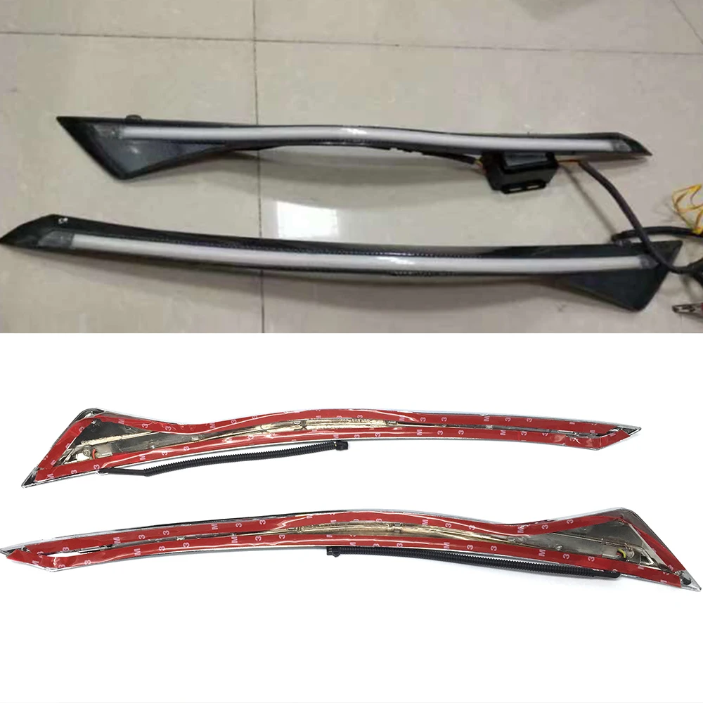 2 шт. автомобилей головной светильник светодиодный бровей дневные ходовые огни LED