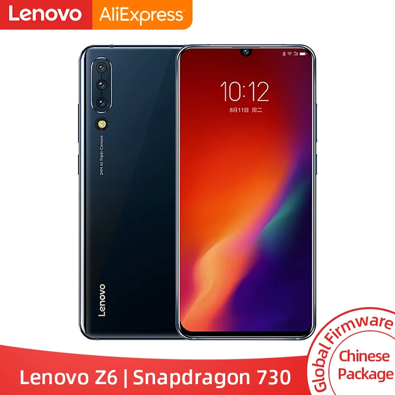 Смартфон lenovo Z6 Snapdragon 730 8 ГБ 128 с глобальной прошивкой четыре камеры 6 39 дюймов OLED