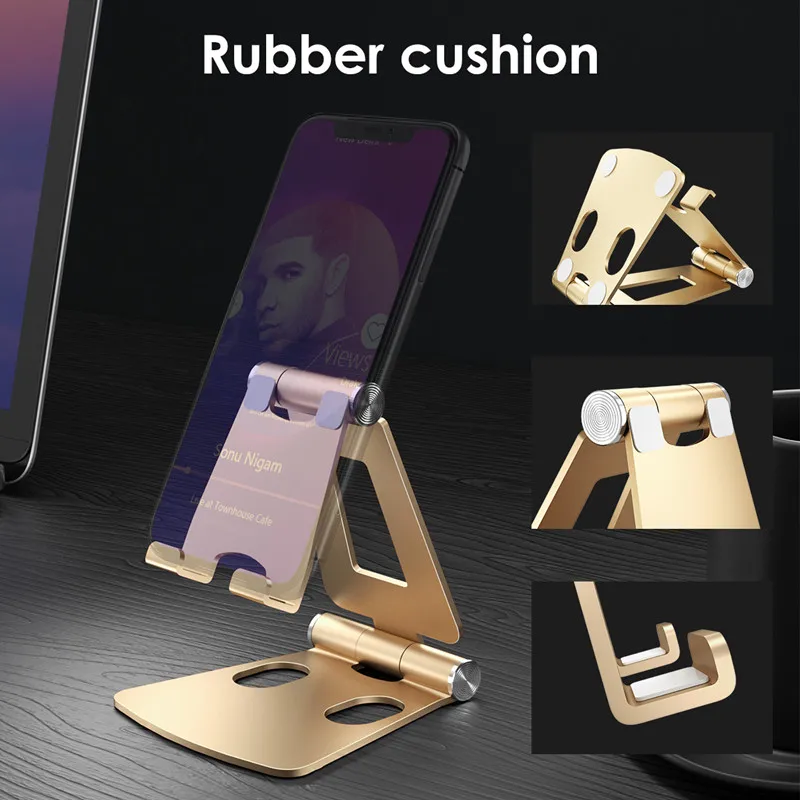LINGCHEN держатель для телефона Подставка для iPhone 11 Xiaomi Mi 9 металлический держатель для телефона Складная подставка для мобильного телефона настольная подставка для iPhone 7 8 X XS