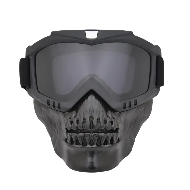 Full Face Paintball CS War Game Skull Mask with Night Vision Goggles Anti-impact Shooting Arisoft Army Military Tactical | Спорт и