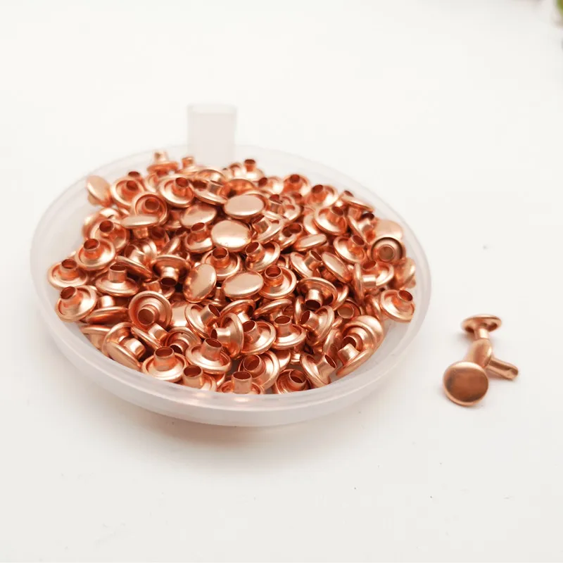 100 шт. 6 мм круглая двойная заклепка гвоздик столкновения Металлический Шип рок