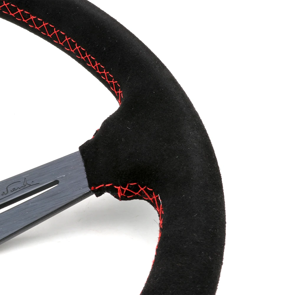 Универсальное 14 дюймовое рулевое колесо из нейтральной замши спортивное Рулевое