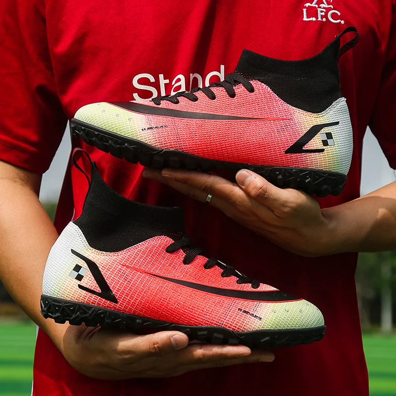 Мужская обувь для игры в футбол спортивная помещений шипы газона футбольные