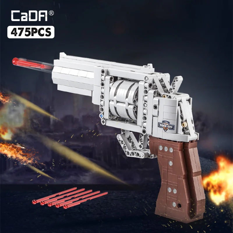 

CADA High-Tech Swat Guns Military WW2 Weapon Revolver Model Building Blocks City Police For Pistol GUN Blocks Toys for Boys Gift