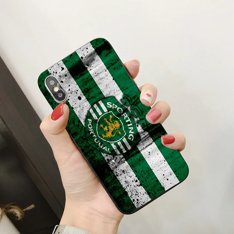 Чехол для телефона FC Sporting Clube de Portugal iPhone XR 11 Pro XS Max X 5 5S черный DIY чехол iphone 7 8 6 S Plus 7Plus