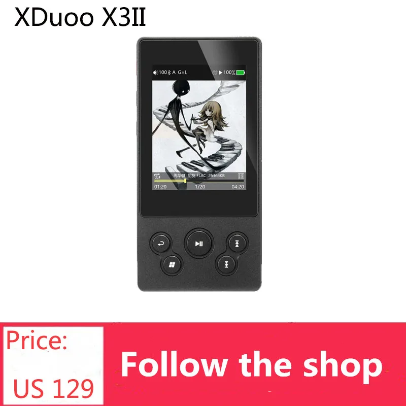 Mp3 плеер XDuoo X3II X3 II ЦАП Bluetooth 4 0 AK4490 порты и разъёмы Hi Fi DSD128 USB порт без потерь/WAV/