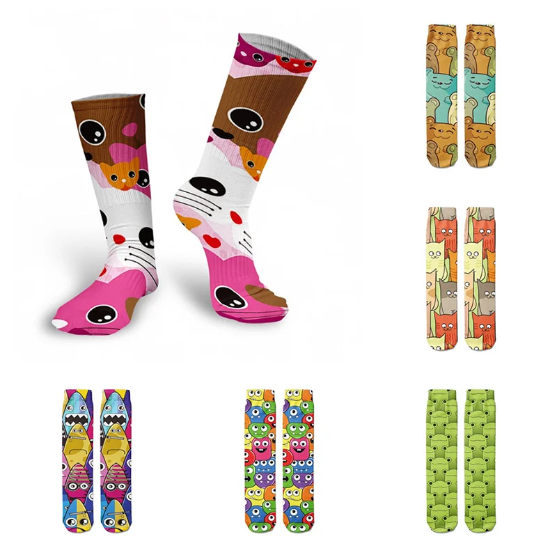 

Kawaii Cartoon Animal Cotton Socks Women Unisex Fashion Compressed Colorful Cute Harajuku Socks Casual High Ankle Socks Female