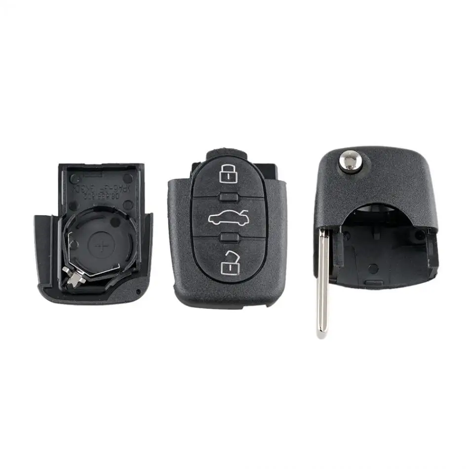 Чехол для автомобильных ключей с 3 кнопками Сменный лезвием HAA откидной складной