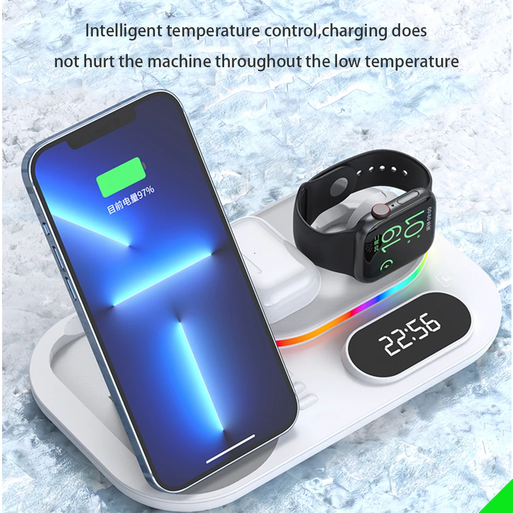 30W Fast Wireless Charger For Samsung Note 20 S20 iPhone 13 12 Watch Charging iWatch SE 6 Headphone AirPod Pro | Электроника
