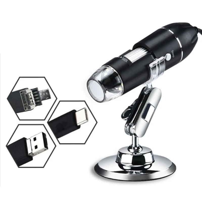 electronic microscope 500x 8 led digital usb microscope magnifier electronic stereo usb endoscope camera with stand free global shipping