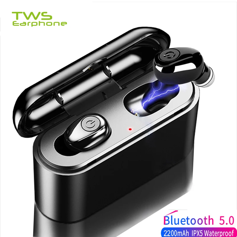 TWSEarphone X8 беспроводные наушники Bluetooth 5 Вкладыши TWS 5D стерео мини водонепроницаемые