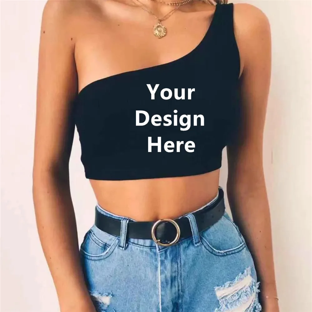 Custom Logo College Tube Top Tailgating Strapless One Shoulder Solid Crop Personalized ANY COLLEGE | Женская одежда