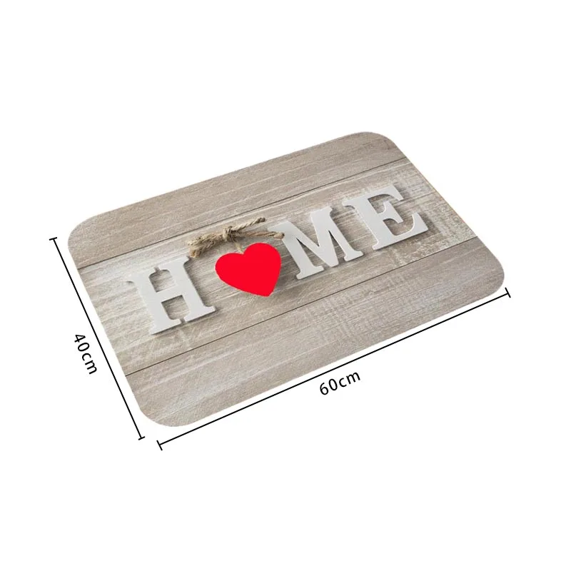 

Entrance Door Floor Mat Flannel Anti-Slip Hallway Foot Pad Rectangle Home Welcome Carpet Bathroom Water Absorption Doormats