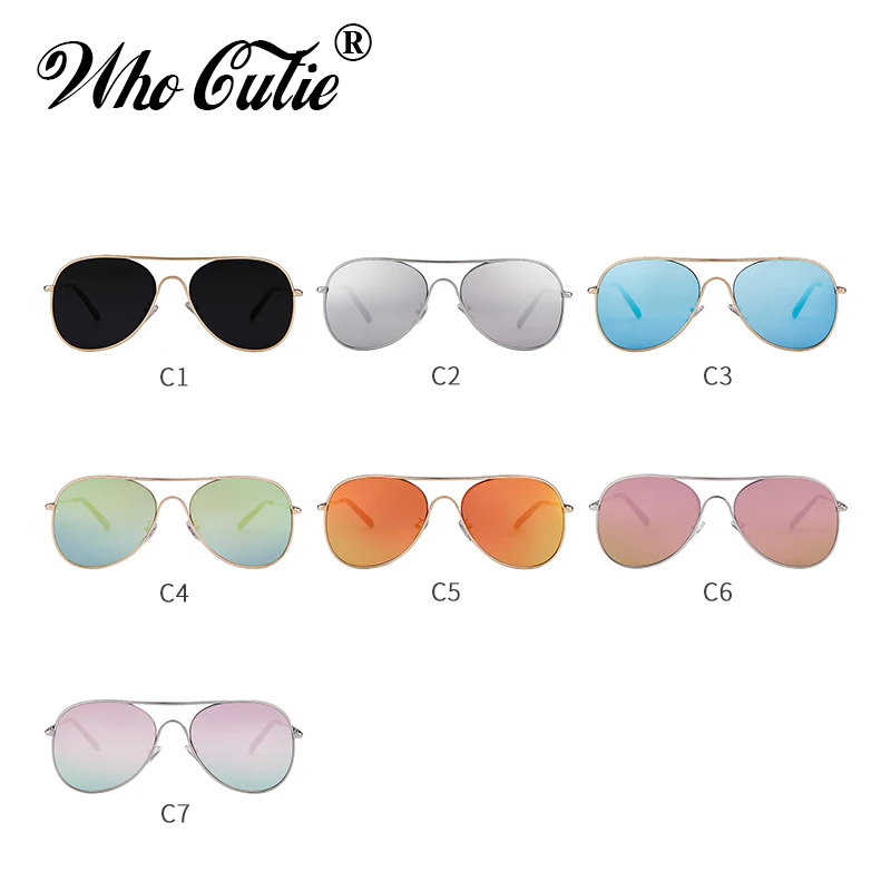 Женские солнцезащитные очки с металлической оправой WHO CUTIE Винтажные