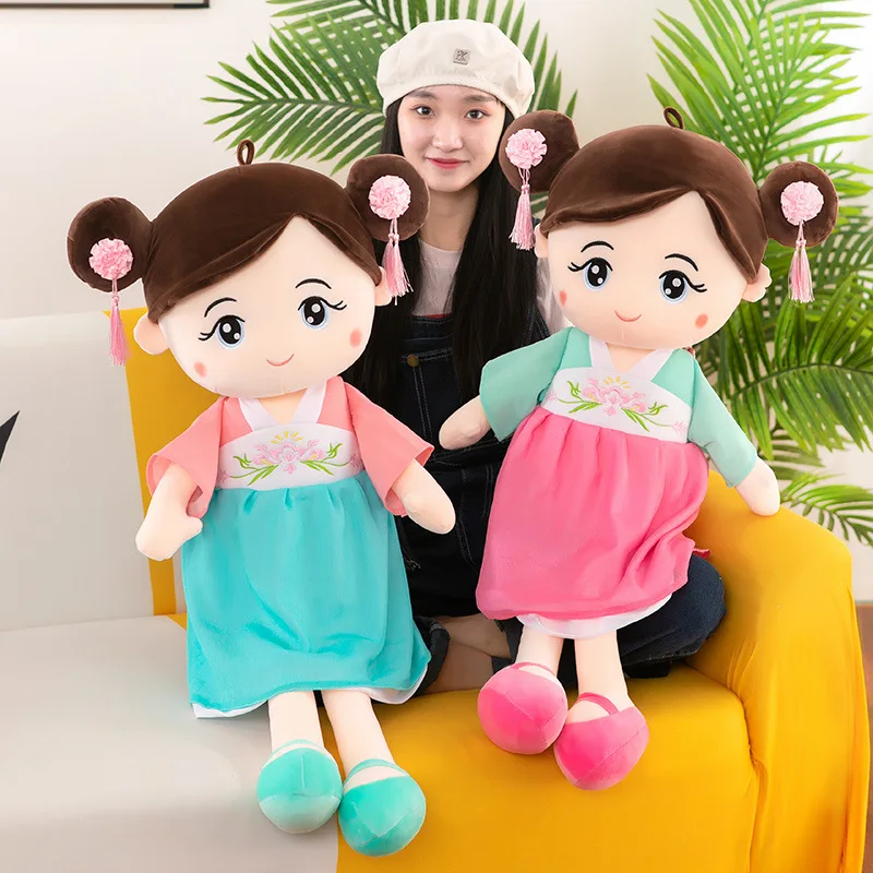 

Новинка, набивные куклы для девочки, костюм ханьфу, детская набивная плюшевая кукла, игрушки для детей, мягкие плюшевые игрушки, детские под...