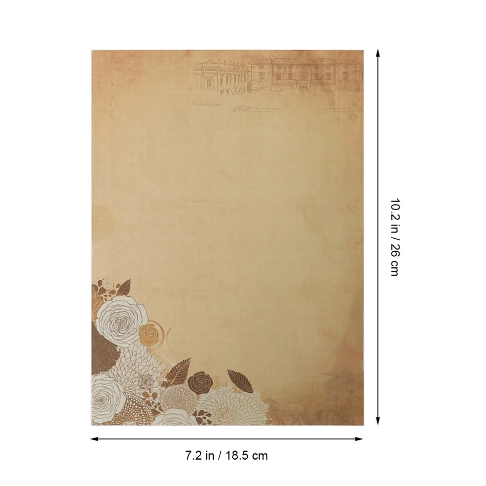 

60pcs Vintage Writing Paper Country Style Note Paper Letter Stationery Paper for Home Office School - A4 Size (Mixed Style)