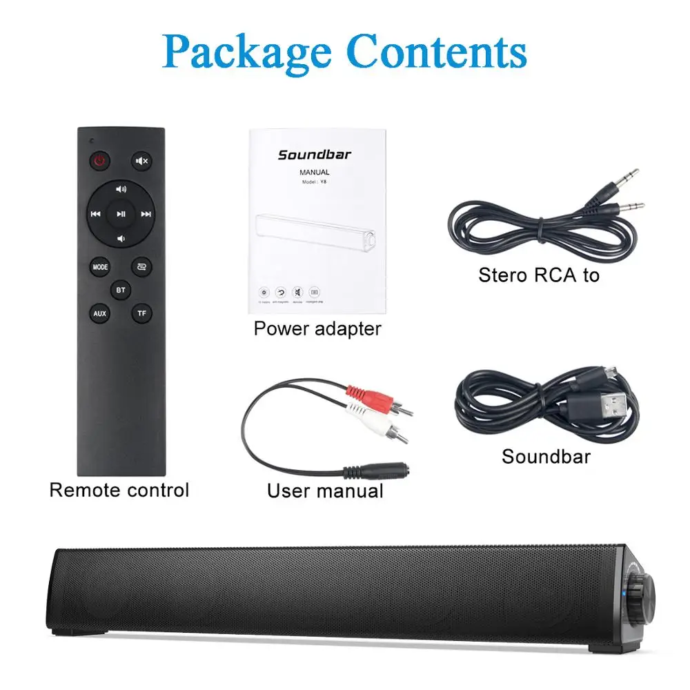 Звуковая панель для телевизора 20 Вт 2 1 звуковая проводная и Беспроводная Bluetooth 5 0