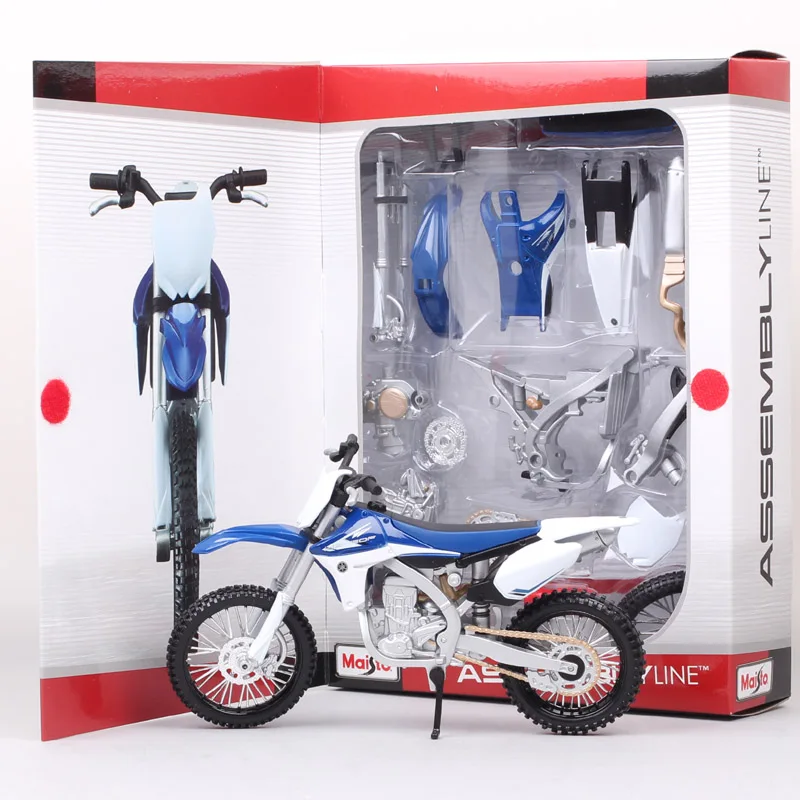 Maisto Assembly line 1:12 scales Yamaha YZ450F Motorcross bike model Diecasts & Toy Vehicles motorcycle dirt children's DIY toy