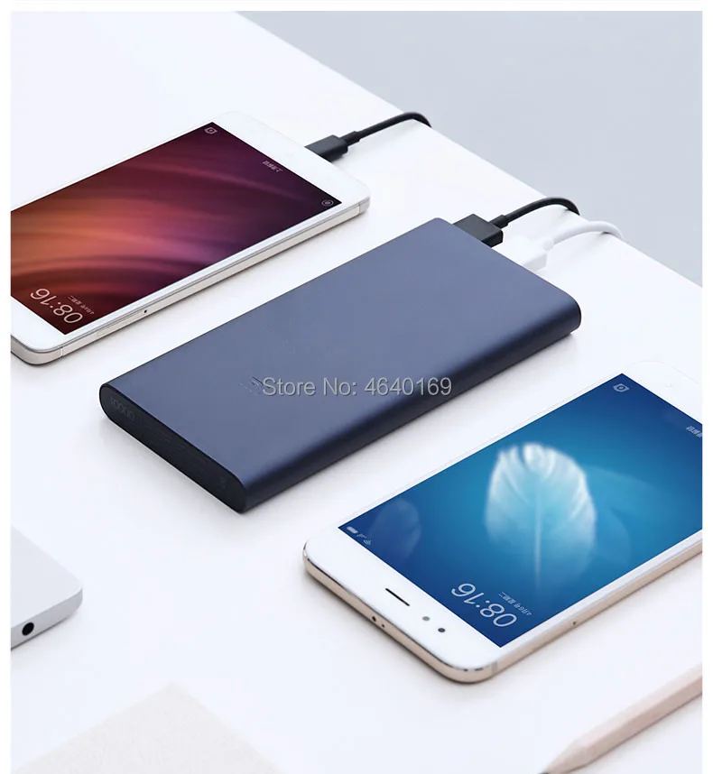 10000mah Xiaomi Mi power Bank 2 Внешний аккумулятор банка 18w Quick Charge power Bank 10000 с двойным Usb выходом для телефона