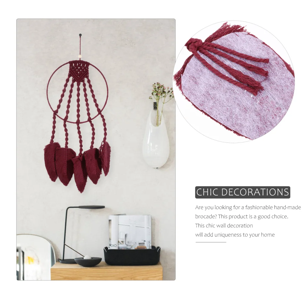 

1Pc Household Decorative Tapestry Woven Feather Hanging Tapestry