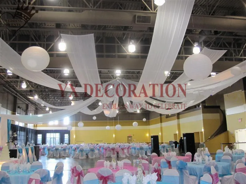 145 см ширина шелк льда драпировка для потолка крыша ткань навеса украшение