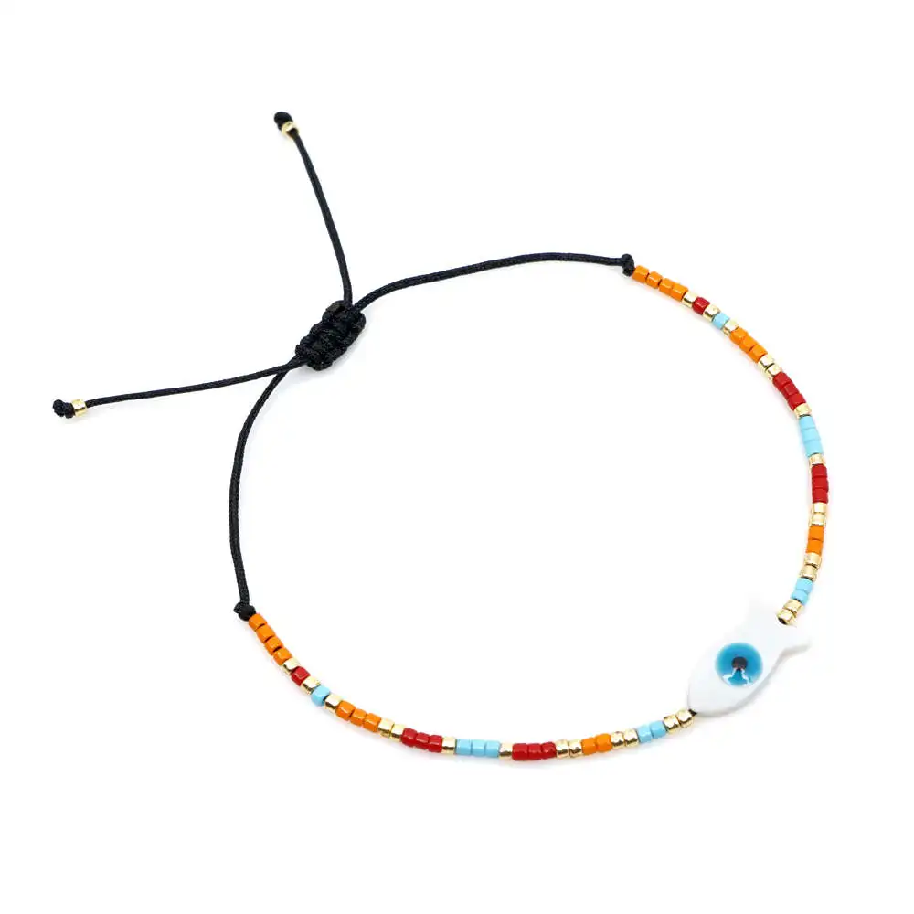 Go2boho MIYUKI Evil Eye браслеты Fatima ручной браслет женские крест Pulsera Mujer Boho шикарные летние пляжные ювелирные изделия со звездами Bijoux