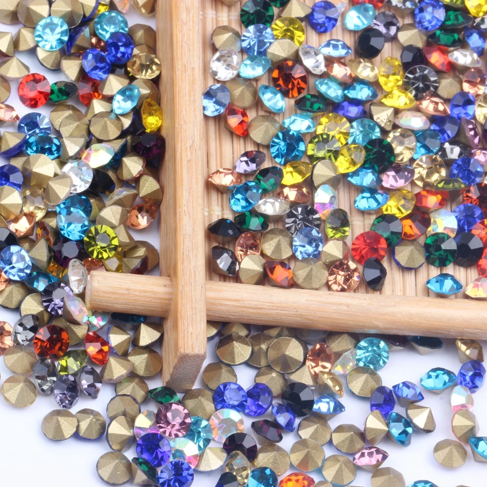 

Point Back Glass Rhinestones Round Glitter Beads ss20 4.6-4.8mm 1440pcs Many Colors To Choose For Jewelry Making DIY Supplies