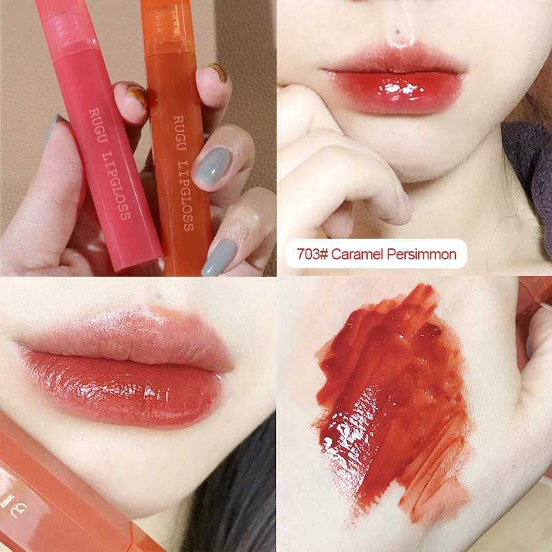 Блеск для губ Блестящий водостойкий зеркальный блеск не выцветает тинт стойкая