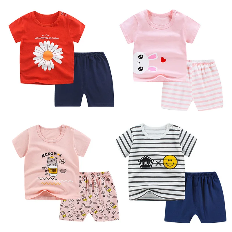 

Baby Boy Summer Clothes Toddler Girls Tops T-shirt Short Pants Casual Outfits children clothes kids clothing
