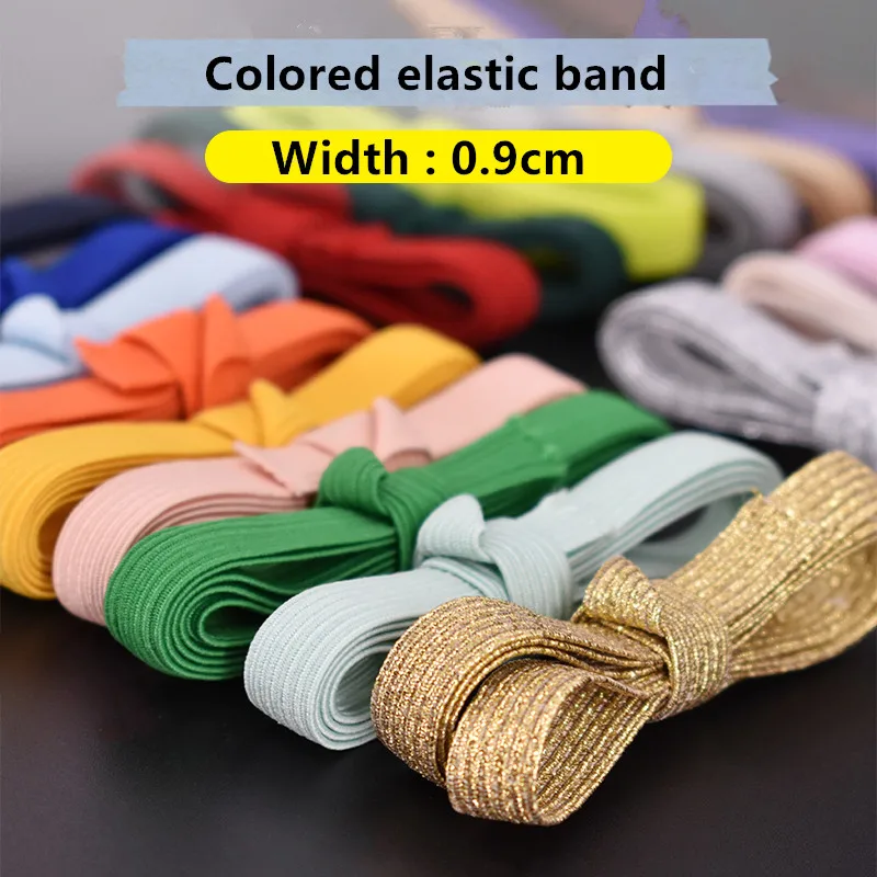 

10meter DIY Sewing Supplies Elastic Tape/Hand made Belt/Colorful Elastic band/Webbing for clothing Colors Width 9MM