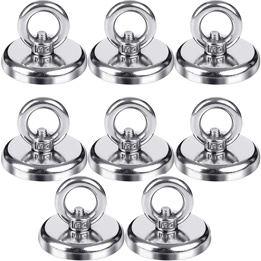 

Magnetic Hooks, 95 LB（43KG）Heavy Duty Magnetic Hooks with Countersunk Hole Eyebolt, Perfect for Home, Kitchen, Workplace, Office