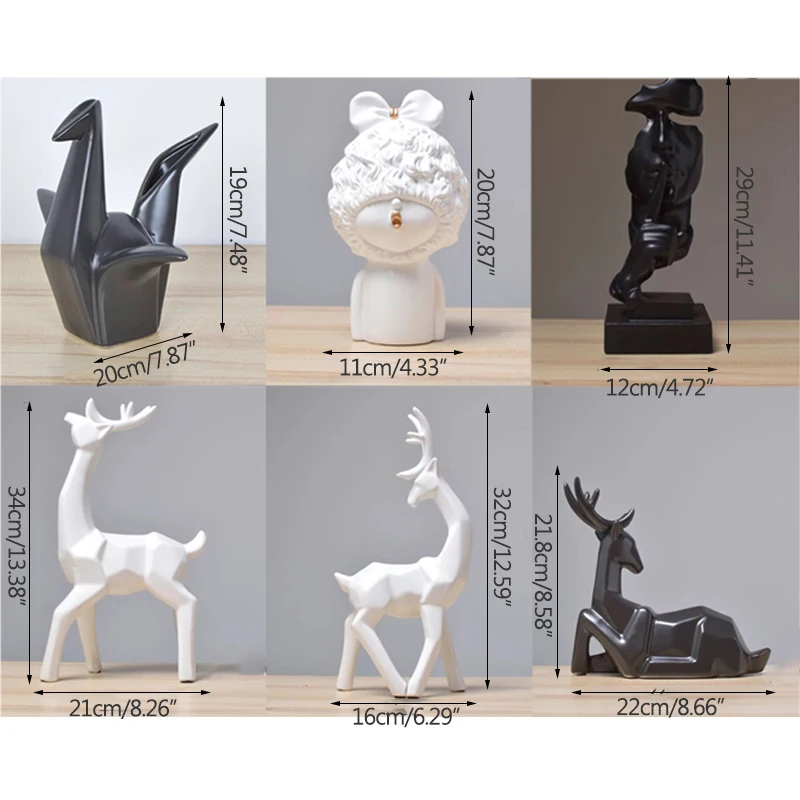 

Abstract Face Sculpture Figurine Resin Ornaments Silence Statue Office Home Decoration Accessories Modern Art Resin Decoration