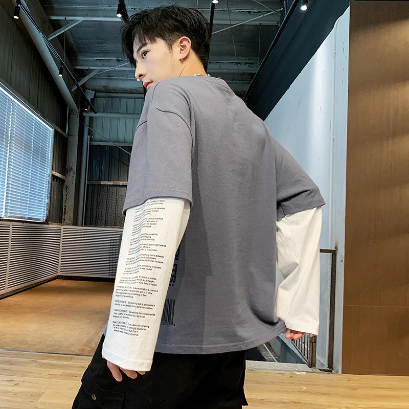 В 2019 году новая осенняя футболка с длинным рукавом в повседневном стиле Harajuku M-3XL