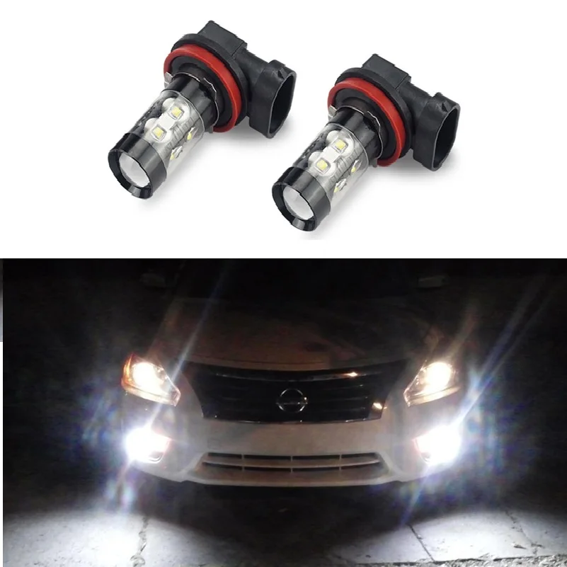 Для Audi A3 A4 B6 B8 A6 C6 80 B5 B7 A5 Q5 Q7 2007 2x Canbus H11 H8 H1 светодиодный Противотуманные фары Дневные Фары Светильник лампы дневного света фар дальнего света DRL 12V 50W