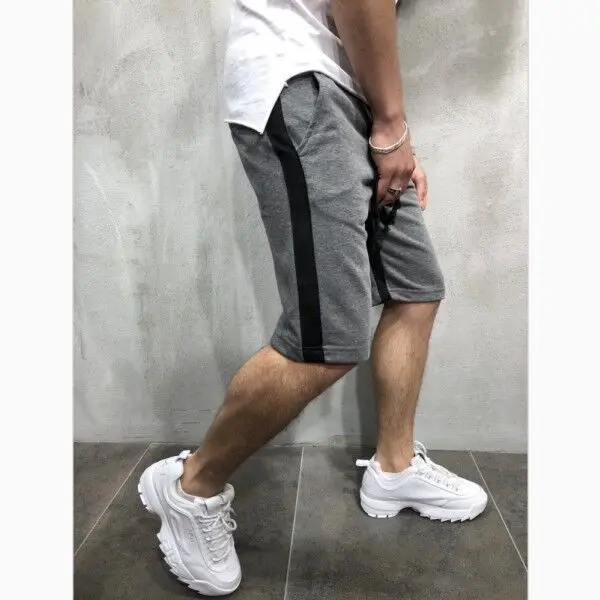 SHORTS Индивидуальные узкие спортивные брюки на молнии, мужские хлопковые брюки с эластичным поясом в стиле хип-хоп, мужские тренировочные штаны с карманами, штаны для бега для мужчин - Цвет: SHORTS