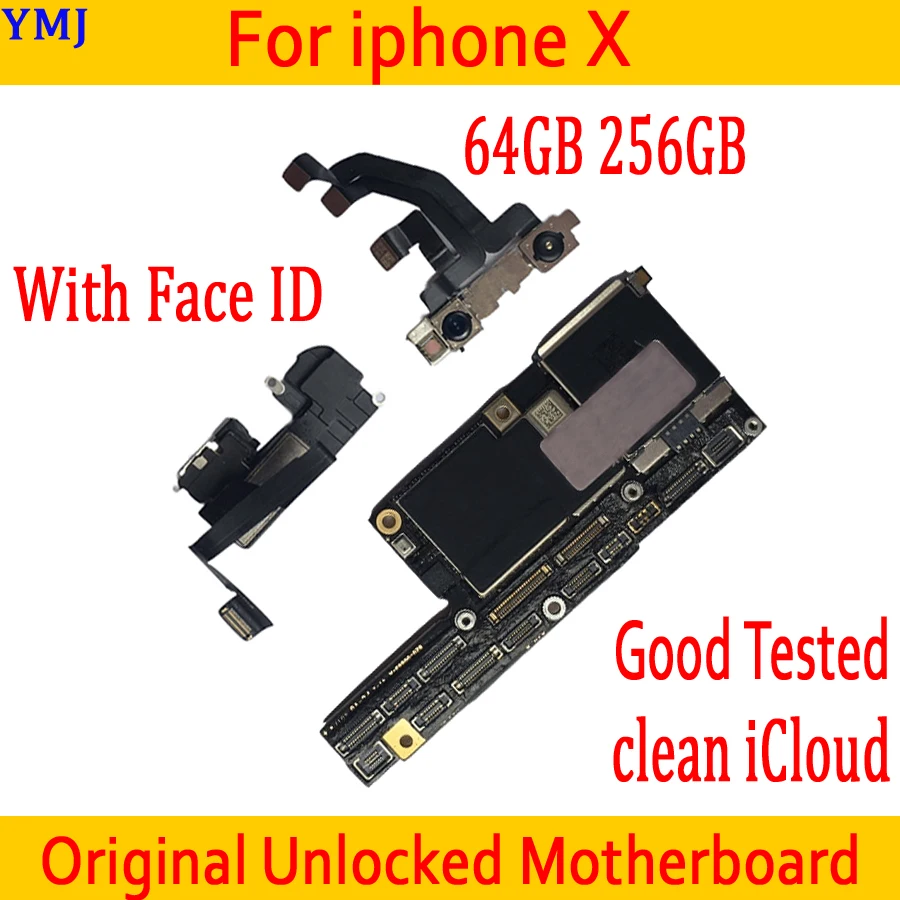 Заводская разблокированная материнская плата для iphone X 100% оригинал без лица ID/с